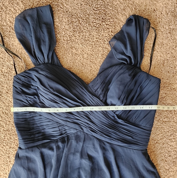 Dessy Collection Off-The-Shoulder Draped Chiffon Maxi Dress - Picture 10 of 11